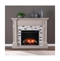 Augusta Home Birkover Fireplace with Marble Surround