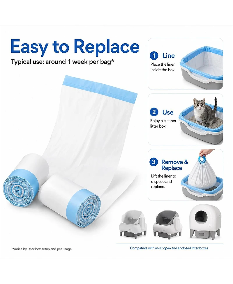 Cumrige Trash Bags Drawstring Extra Thick Garbage Bags Wastebasket Bin Liners Plastic Trash Bags for Bathroom, Bedroom, Office, Car, Kitchen, Home