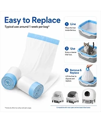 Cumrige Trash Bags Drawstring Extra Thick Garbage Bags Wastebasket Bin Liners Plastic Trash Bags for Bathroom, Bedroom, Office, Car, Kitchen, Home