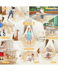Slickblue 8-in-1 Montessori Climbing Arch and Sensory Table with Storage