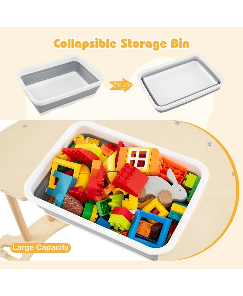 Slickblue 8-in-1 Climbing Arch Sensory Table with Collapsible Storage Bin