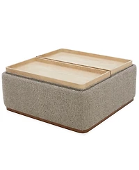 Evandro 39" Fabric Square Ottoman with Storage, Macy's Exclusive