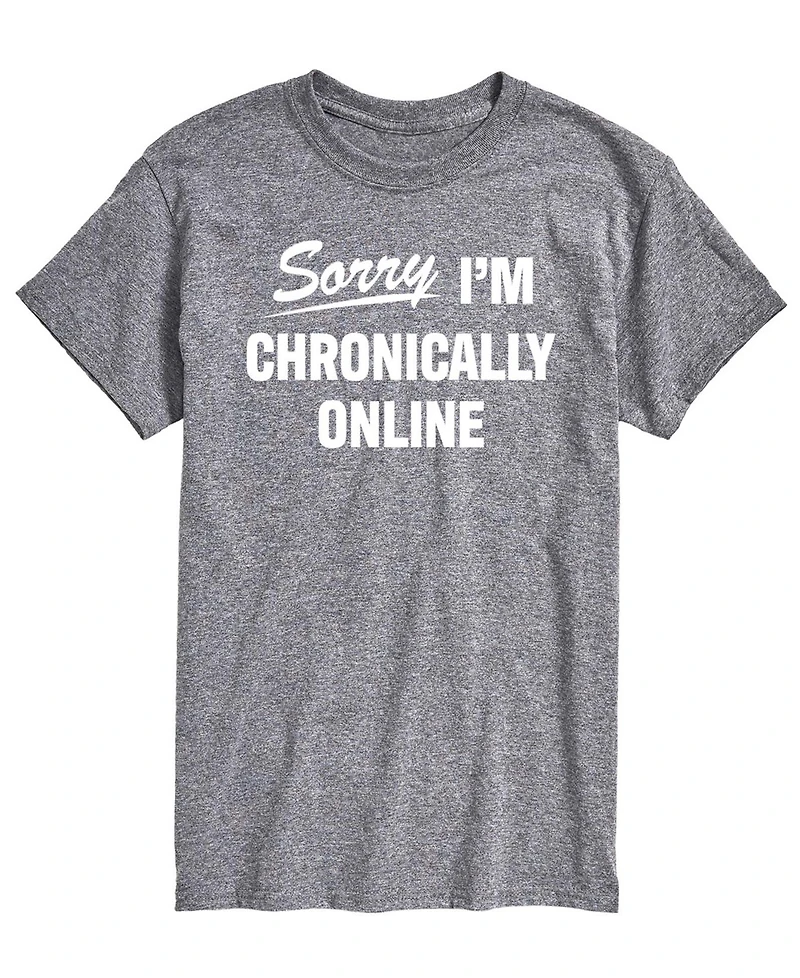 Airwaves Men's Sorry Im Chronically Online Short-Sleeve Graphic T-Shirt