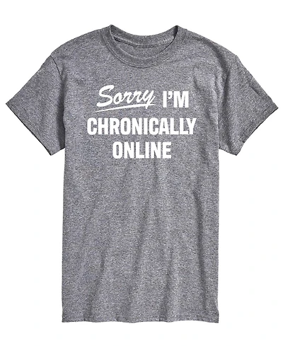 Airwaves Men's Sorry Im Chronically Online Short-Sleeve Graphic T-Shirt