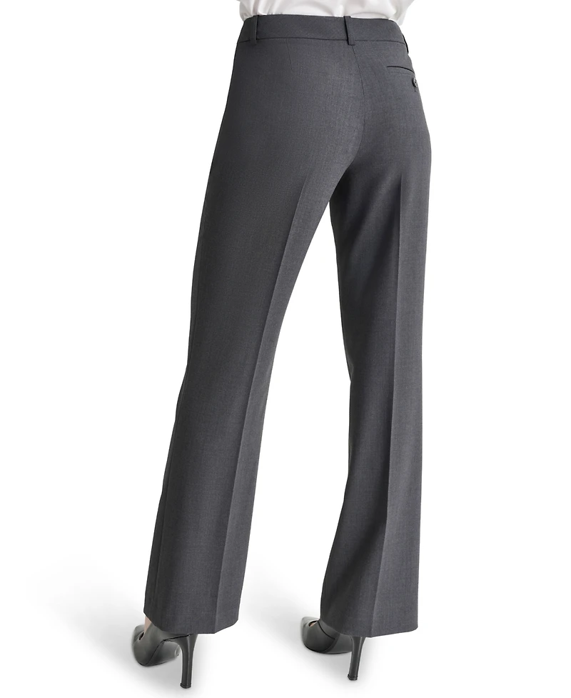 Dkny Petite High-Rise Straight-Leg Pants