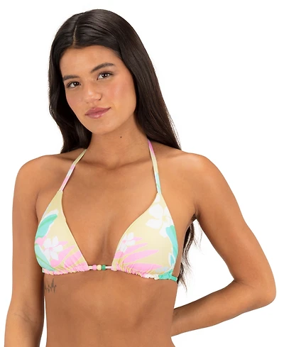 Hurley Women's Beaded Tie-Back V-Neck Bikini Top