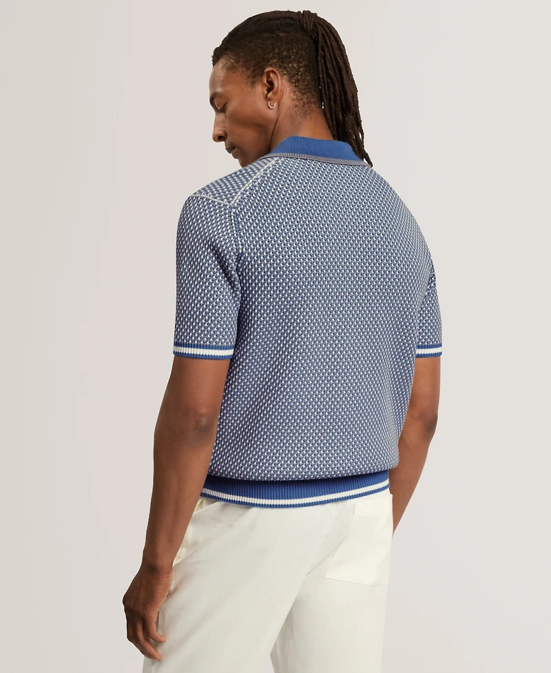 Ted Baker Men's Breame Masterfully Waffle Texture Regular-Fit Polo Shirt