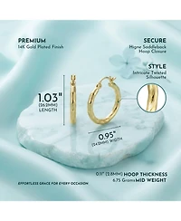 Twisted Hoop Earrings in White Gold Plated or 14K Gold Plated