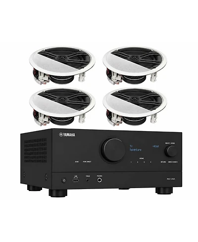 Yamaha Rx-V4A 5.2-Channel Av Receiver with In-Ceiling Speakers