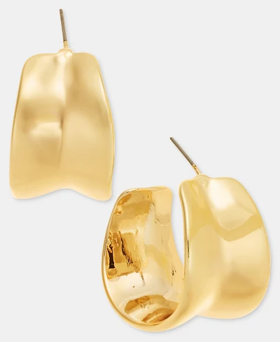 I.n.c. International Concepts Medium Sculptural Hoop Earrings, 1.18", Macy's Exclusive