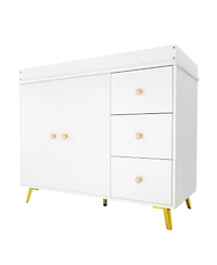 gaomon Baby Changing Table with 3 Drawers and 2-Door Cabinet
