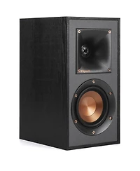 Klipsch Reference R-41M Bookshelf Home Speakers, Black Textured Wood Grain Vinyl, Pair