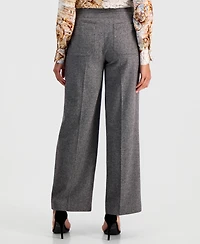 Elie Tahari Women's Brenda Wide-Leg High-Waisted Wool-Blend Pants