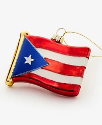 Holiday Lane Feliz Navidad Glass Flag Ornament, Exclusively at Macy's