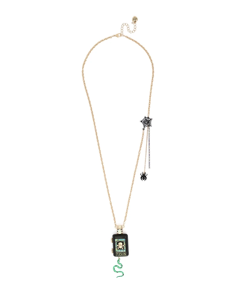 Betsey Johnson Faux-Stone Halloween Poison Potion Pendant Necklace