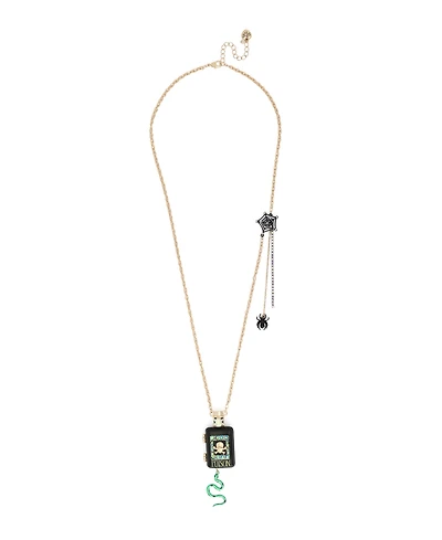Betsey Johnson Faux-Stone Halloween Poison Potion Pendant Necklace