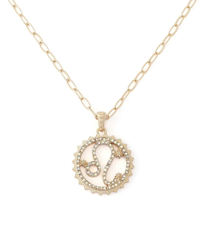 Betsey Johnson Faux-Stone Leo Celestial Pendant Necklace Charm Zodiac Set