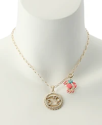 Betsey Johnson Faux-Stone Cancer Celestial Pendant Necklace Charm Zodiac Set