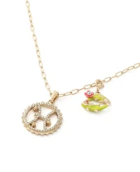 Betsey Johnson Faux-Stone Pisces Celestial Pendant Necklace Charm Zodiac Set