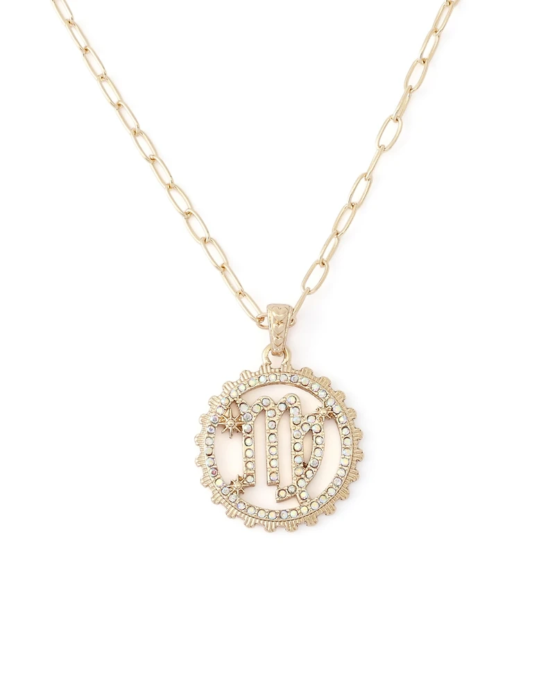 Betsey Johnson Faux-Stone Virgo Celestial Pendant Necklace Charm Zodiac Set