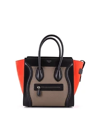 Pre-Owned Celine Micro Tricolor Luggage Bag Leather
