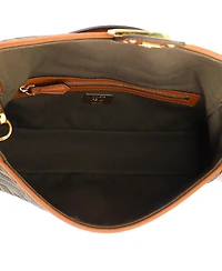 Pre-Owned Fendi Medium Baguette Nm Bag Zucca Embroidered Canvas