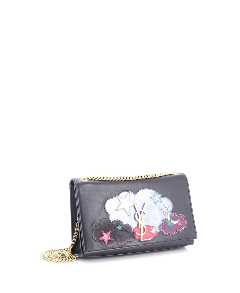 Pre-Owned Saint Laurent Medium Classic Monogram Crossbody Bag Patchwork Leather
