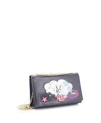 Pre-Owned Saint Laurent Medium Classic Monogram Crossbody Bag Patchwork Leather
