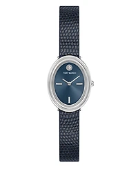 Tory Burch Women's Oval Blue Leather Watch 22mm