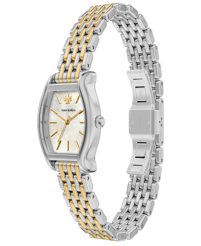 Tory Burch Women's Small Eleanor Curve Two-Tone Bracelet Watch 24mm