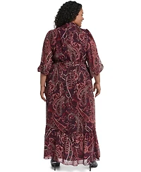 Eliza J Plus Mock Neck Maxi Dress