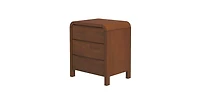 Lucky One 23.6" Width Solid Wood Mid Century Nightstand with 3-Drawer