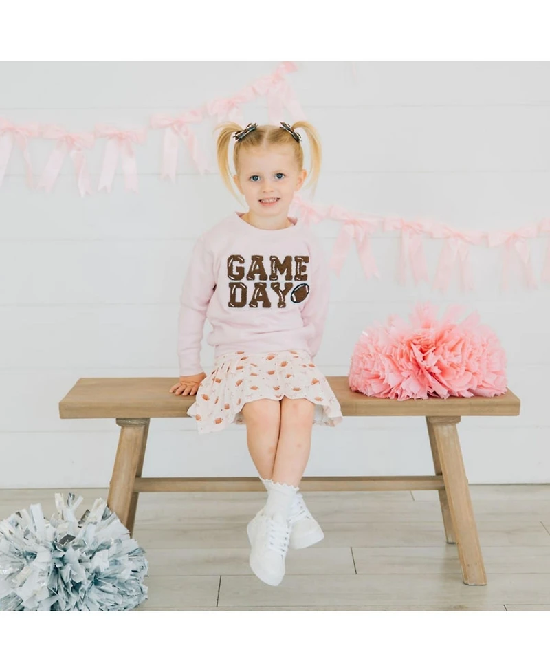 Sweet Wink Big Girls Game Day Patch Sweatshirt