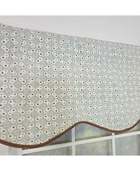 Rlf Home Blast Trimmed Provance Window Valance 100% Cotton Lined Rod Pocket