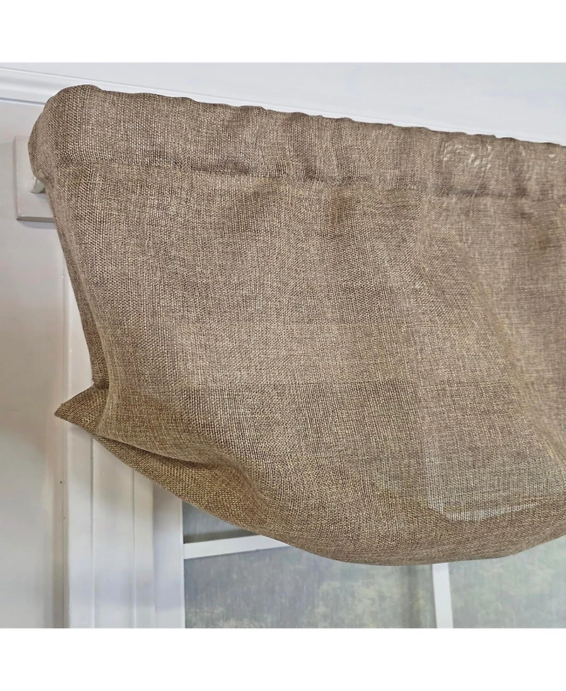 Rlf Home Linen Sheer Stationary Balloon Window Valance 100% Cotton Rod Pocket