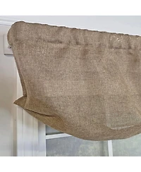 Rlf Home Linen Sheer Stationary Balloon Window Valance 100% Cotton Rod Pocket