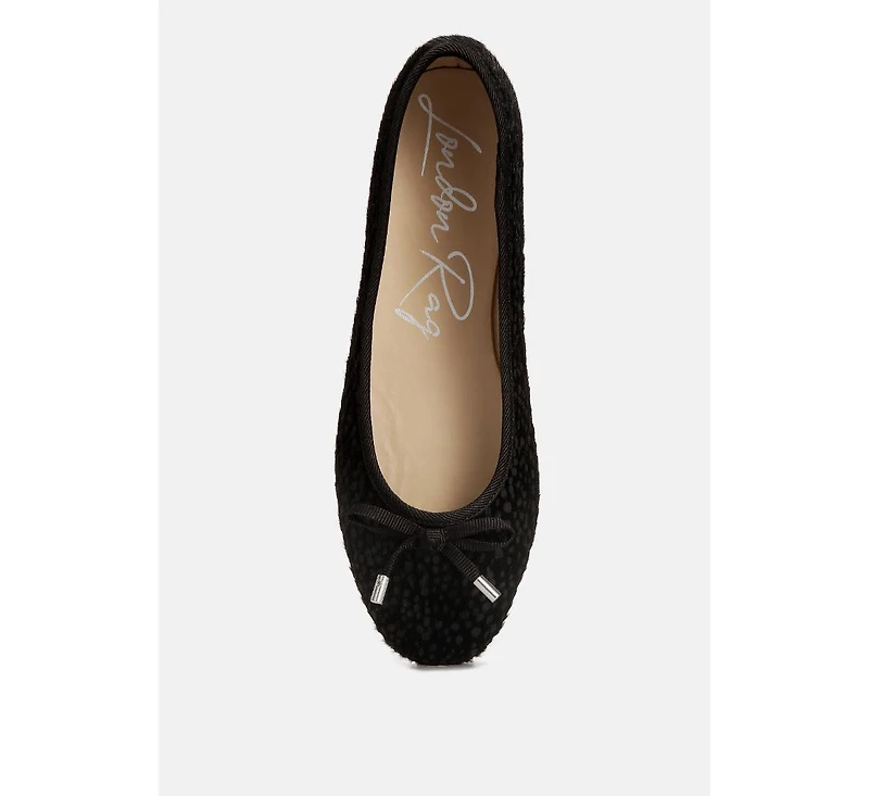 ziggy animal print flat bow ballerinas