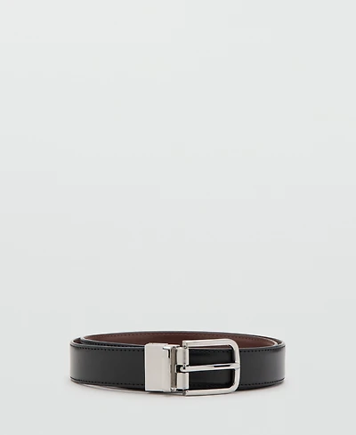 Mango Men's Reversible Suit Leather Belt