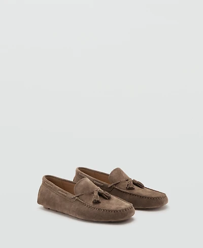 Mango Men's Fringe Suede Driving Shoes