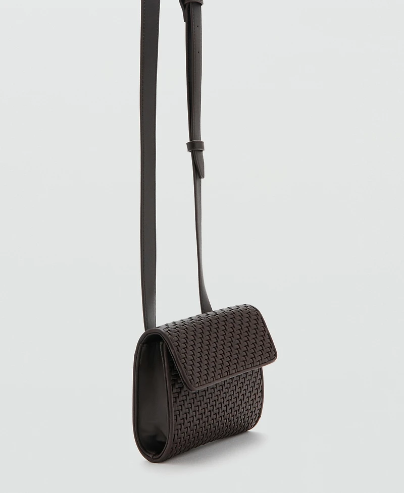 Mango Men's Long Handle Braided Bag