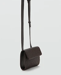 Mango Men's Long Handle Braided Bag