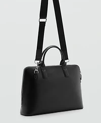 Mango Men's Leather Tote Bag
