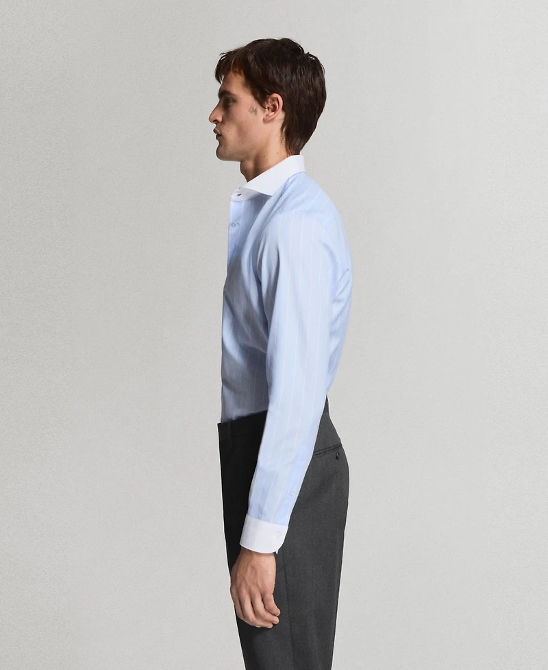 Mango Men's Cotton Striped Shirt