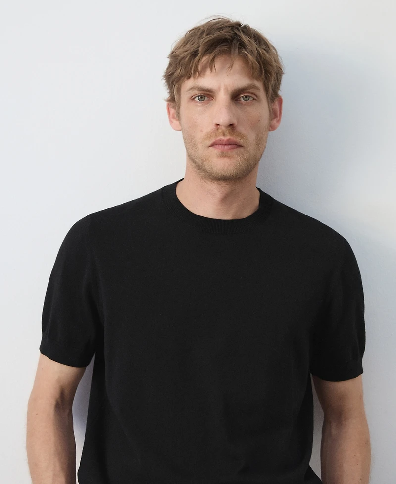 Mango Men's Cotton Regular-Fit T-Shirt