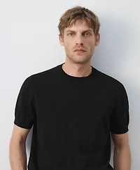 Mango Men's Cotton Regular-Fit T-Shirt