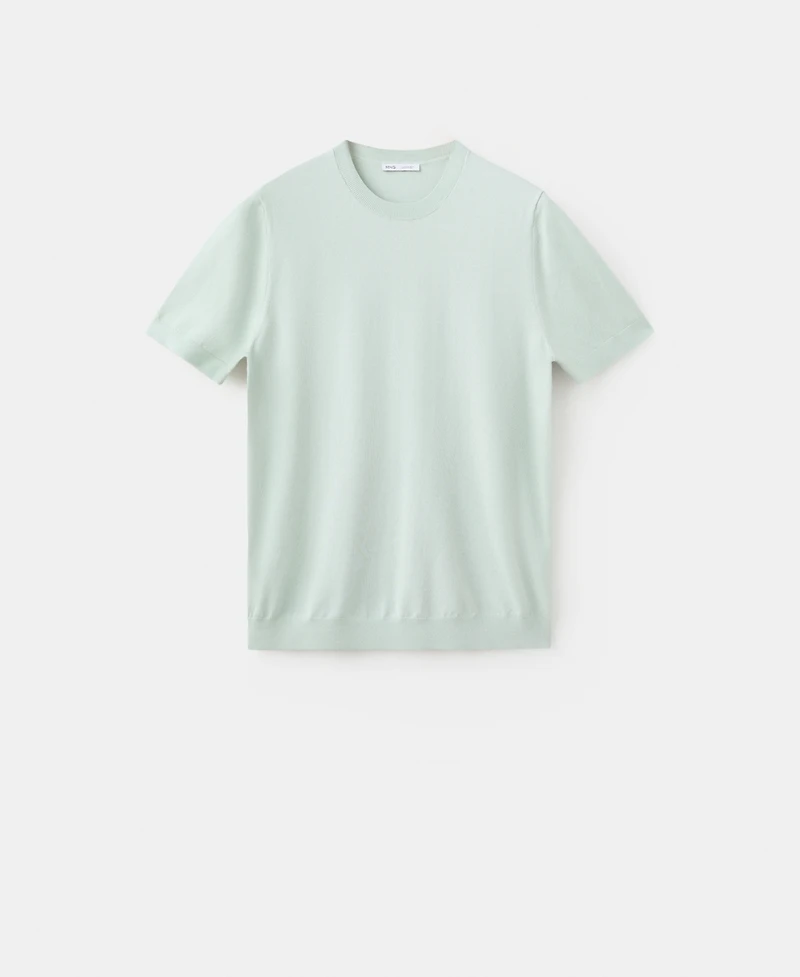 Mango Men's Cotton Fine-Knit T-Shirt