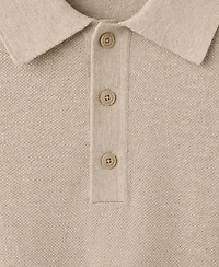 Mango Men's Fine-Knit Cotton Polo Shirt
