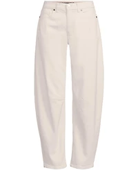 Lands' End Women's Soft Denim Mid Rise Relaxed Barrel Ankle Jeans