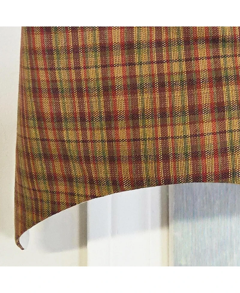 Rlf Home Barn Plaid Regal Window Valance 100% Cotton Lined Rod Pocket