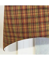 Rlf Home Barn Plaid Regal Window Valance 100% Cotton Lined Rod Pocket